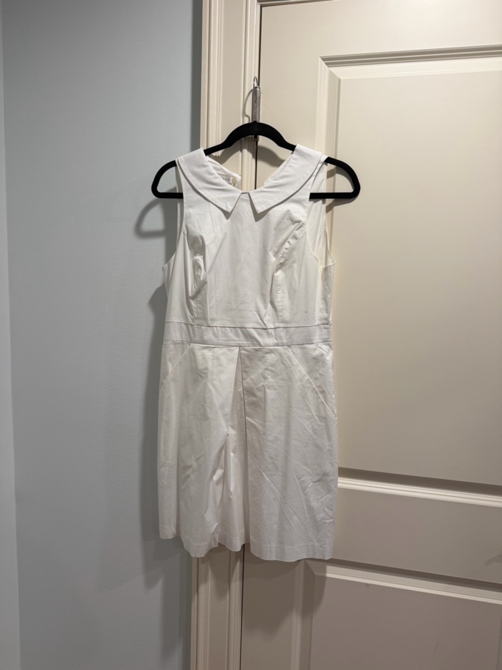Susana Monaco White Sleeveless Collared Mini Dress